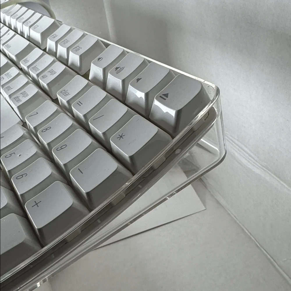 Retro Mac Apple White Clear Computer Keyboard USB Wired Cable with box